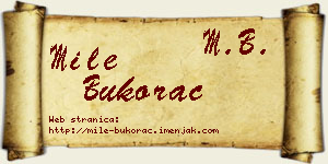 Mile Bukorac vizit kartica